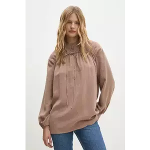 Answear Lab bluza femei, culoarea maro, neted imagine