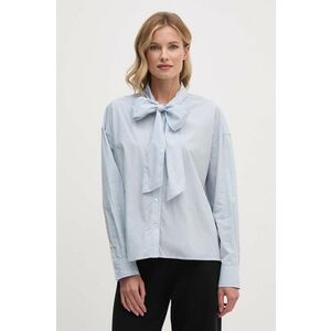 Pepe Jeans camasa din bumbac KARYSHA femei, cu un decolteu legat, relaxed, PL304927 imagine