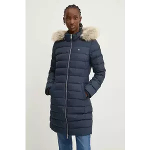 Tommy Jeans geaca de puf femei, culoarea albastru marin, de iarna, DW0DW18864 imagine
