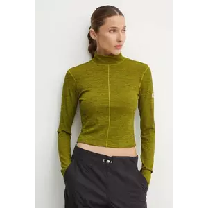 Columbia longsleeve Wallowa femei, culoarea verde, cu turtleneck, 2090931 imagine
