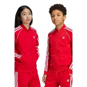 adidas Originals bluza copii SST TRACK TOP culoarea rosu, cu imprimeu, IX7629 imagine
