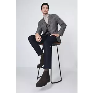 Medicine pantofi de piele intoarsa barbati, culoarea maro imagine