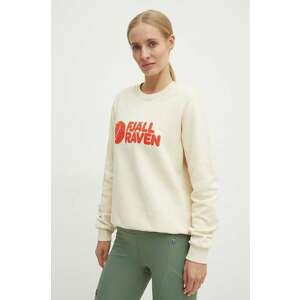 Fjallraven bluză trening Fjällräven Logo culoarea bej, cu imprimeu, F84143.113.214 imagine