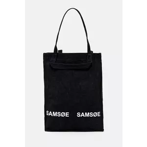 Samsoe Samsoe geanta de bumbac SALUCCA culoarea negru, U24300002 imagine