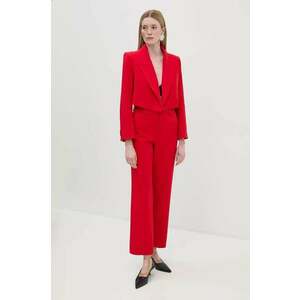 Drykorn pantaloni femei, culoarea rosu, fason tigareta, high waist, 120247 80794 imagine