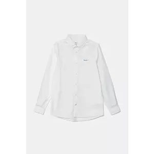 Pepe Jeans camasa de bumbac pentru copii NACE culoarea alb, PB302646 imagine
