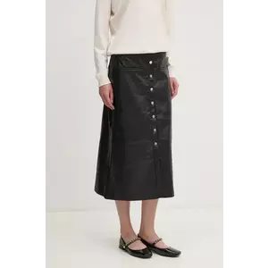 Dkny fusta culoarea negru, midi, drept, D2G4A111 imagine