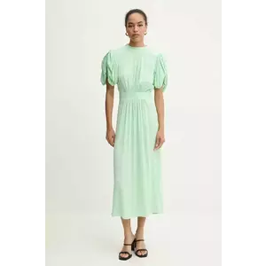 Rotate rochie Midi Puff Sleeve Dress culoarea verde, midi, evazată, 1127662981 imagine