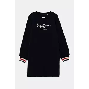 Pepe Jeans rochie din bumbac pentru copii TORI culoarea bleumarin, mini, dreaptă, PG951676 imagine