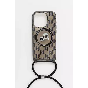 Karl Lagerfeld husă pentru telefon iPhone 15 Pro 6.1" culoarea negru, KLHMP15LHCKCKLCK imagine