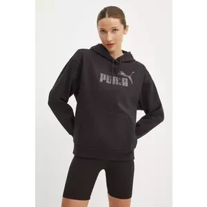 Puma bluza femei, culoarea negru, cu glugă, cu imprimeu, 681492 imagine