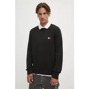 Tommy Jeans pulover din amestec de lana barbati, culoarea negru, DM0DM20706 imagine