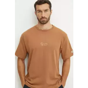 Columbia tricou CSC Heritage barbati, culoarea maro, cu imprimeu, 2090871 imagine