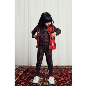 Mini Rodini longsleeve copii Leopard culoarea maro, modelator, 2472014116 imagine