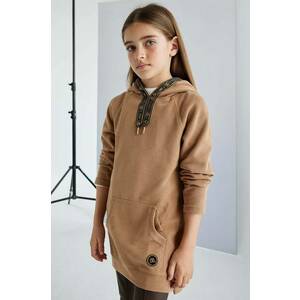 Mayoral rochie fete culoarea maro, mini, dreaptă, 7983 imagine