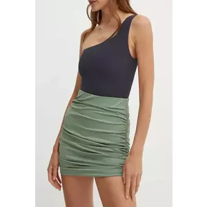 Praia Beachwear fusta de plaja SWIM SKIRT culoarea verde, mini, creion, SWIMSKIRT imagine