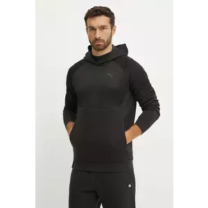 Puma bluză trening PumaTech culoarea negru, cu glugă, neted, 624381 imagine