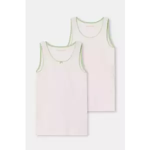 United Colors of Benetton top copii 2-pack culoarea roz, 3SP20H00M imagine