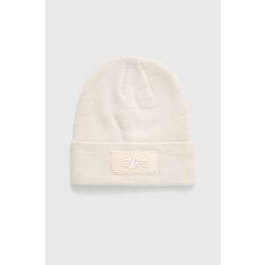 Alpha Industries caciula culoarea bej, din tricot gros imagine