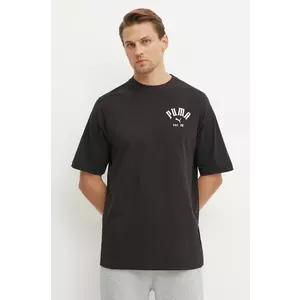 Puma tricou Classics Play Paris bărbați, culoarea negru, uni, 626767 imagine