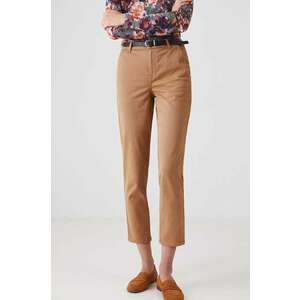 Medicine pantaloni culoarea bej, fason chinos, medium waist imagine