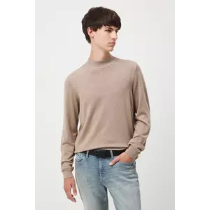 Medicine pulover barbati, culoarea bej, light, cu turtleneck imagine