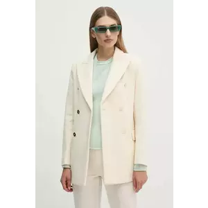 Artigli palton femei, culoarea bej, de tranzitie, cu doua randuri de nasturi, ACCP000006 imagine