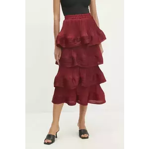 Answear Lab fustă culoarea bordo, midi, evazati imagine