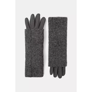Medicine manusi din amestec de lana femei, culoarea gri imagine