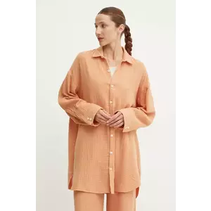 JOYINME camasa Rest 2.0 femei, culoarea portocaliu, cu guler clasic, relaxed, Rest 2.0 imagine