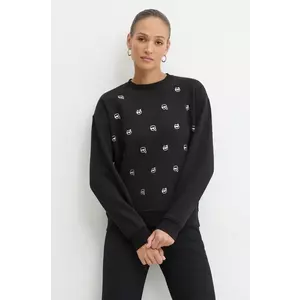 Karl Lagerfeld bluza femei, culoarea negru, cu imprimeu, 246W1800 imagine