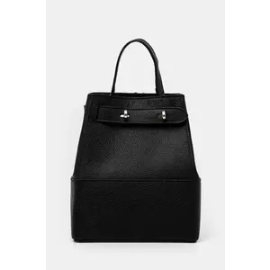 Silvian Heach ghiozdan de piele CARACCIOLO femei, culoarea negru, mic, neted, RCP25013ZA imagine