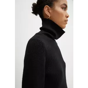 MICHAEL Michael Kors pulover de lana femei, culoarea negru, călduros, cu guler, MF460YUF2G imagine