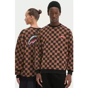 Sprayground hanorac de bumbac culoarea maro, modelator, SP612 imagine