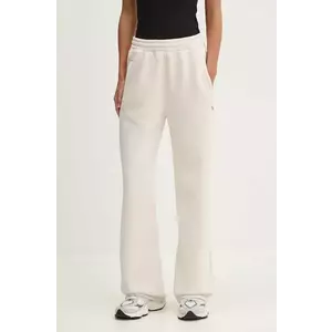 Abercrombie & Fitch pantaloni de trening culoarea bej, neted, KI147-4060 imagine