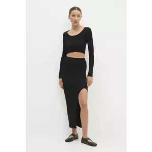 Answear Lab bluză și fustă culoarea negru imagine