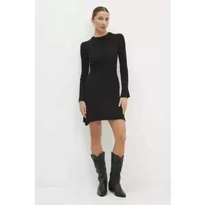 Answear Lab rochie culoarea negru, mini, evazată imagine