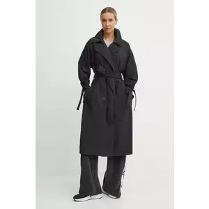 adidas Originals palton x Ksenia Schneider femei, culoarea negru, de tranzitie, IW5668 imagine