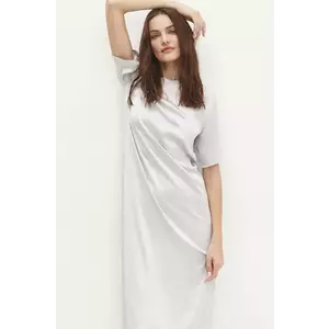 Answear Lab rochie culoarea argintiu, midi, dreaptă imagine