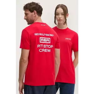 Pepe Jeans tricou din bumbac Red Bull Racing x Pepe Jeans culoarea roșu, cu imprimeu, RU500003 imagine