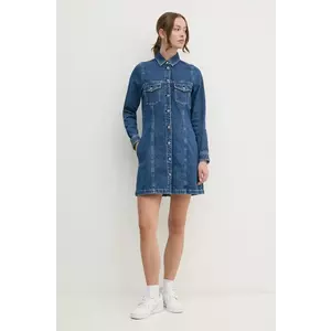 Pepe Jeans rochie din denim Red Bull Racing x Pepe Jeans mini, mulată, RL950001R13 imagine