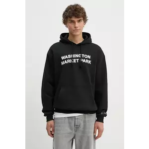 Les Deux bluza barbati, culoarea negru, cu glugă, cu imprimeu, LDM202036 imagine