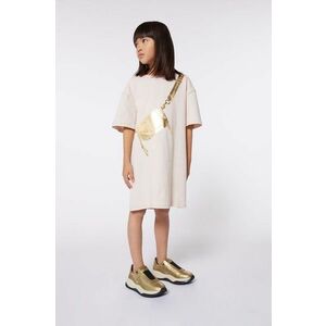 Marc Jacobs rochie din bumbac pentru copii culoarea bej, mini, dreaptă, W60230 imagine