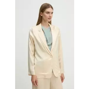 United Colors of Benetton sacou culoarea bej, un singur rand de nasturi, neted imagine