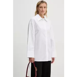 Samsoe Samsoe camasa din bumbac SACATA femei, culoarea alb, cu guler clasic, relaxed, F24300171 imagine