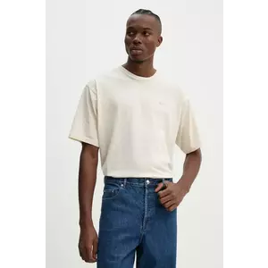 Won Hundred tricou din bumbac barbati, culoarea bej, neted, 3300-12063 imagine