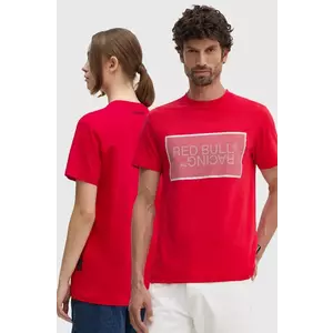 Pepe Jeans tricou din bumbac Red Bull Racing x Pepe Jeans culoarea roșu, cu imprimeu, RU500004 imagine