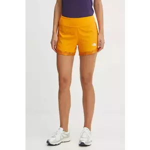 The North Face pantaloni scurti sport Sunriser femei, culoarea portocaliu, modelator, high waist, NF0A88SE7OA1 imagine