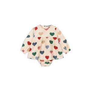 Konges Sløjd rochie bebe ELIN ROMPER GOTS culoarea bej, mini, evazată, KS101498 imagine