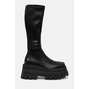 Naked Wolfe cizme Sin femei, culoarea negru, cu platforma imagine